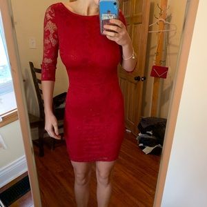 Mystic Dresses - red lace bodycon dress Mystic Dresses - red lace bodycon dress